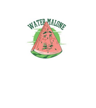 Water Malone model alb pe tricou