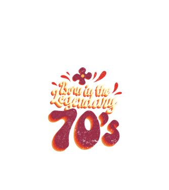 'Born in the Legendary 70''s' model negru pe tricou