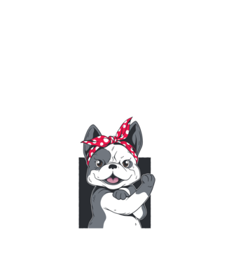 Bulldog Francez model nisipiu pe tricou
