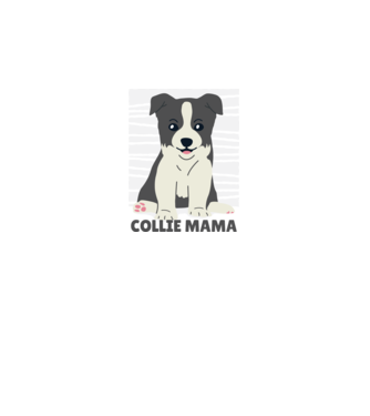 Border Collie Mamă model negru pe tricou