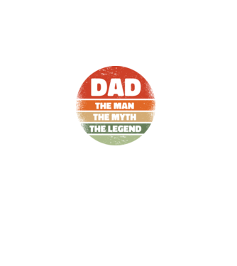 Dad The Man The Myth The Legend model negru pe tricou