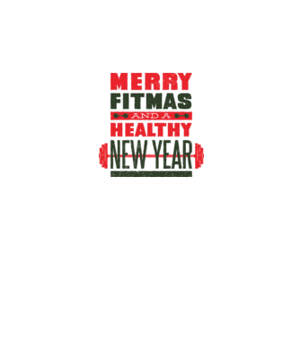 Merry Fitmas and a Healthy New Year tricou amuzant antrenament model alb pe tricou