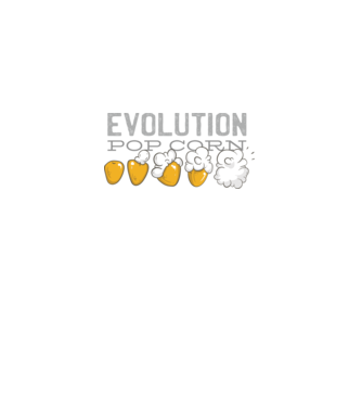 Evoluție Popcorn model negru pe tricou