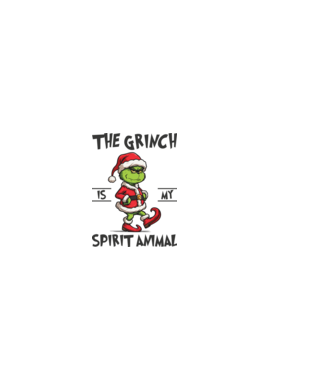 Grinch is my spirit animal model alb pe tricou