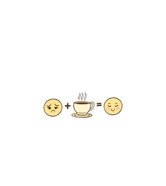 Cafea Fericire model albastru închis pe tricou