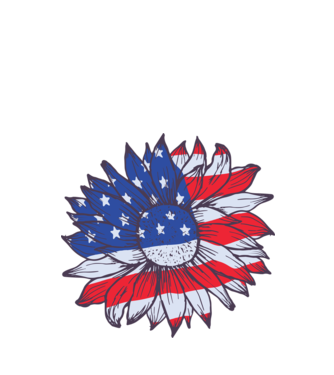 Floarea-soarelui americană Usa Sunflower model alb pe tricou