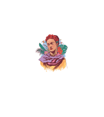 Portret Frida Kahlo model alb pe tricou