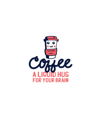 Cafea - o îmbrățișare lichidă pentru creier model turcoaz pe tricou