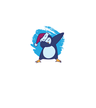 Pinguin DAB model alb pe tricou