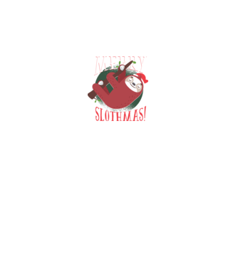 Merry Slothmas Crăciun cu Leneș model negru pe tricou