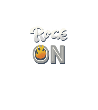 Rock On model negru pe tricou