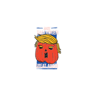 Make Halloween Great Again Trump model negru pe tricou