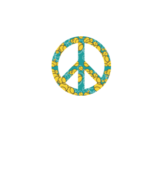 Simbol Baseball Peace model negru pe tricou