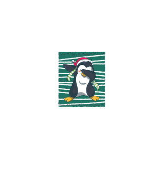 Pinguin DAB Crăciun model alb pe tricou