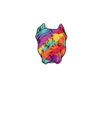 Cap colorat Pitbull model alb pe tricou