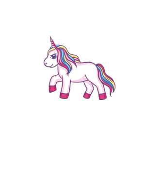 Unicorn drăguț model turcoaz pe tricou