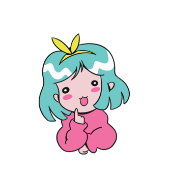 Fetiță drăguță Anime model alb pe tricou