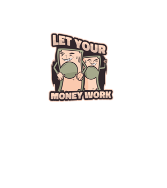 Let your money work model roșu pe tricou