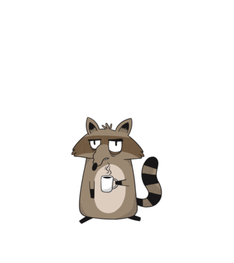 Raton cu cafea model nisipiu pe tricou