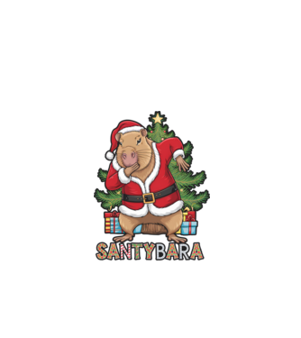 Santybara model negru pe tricou