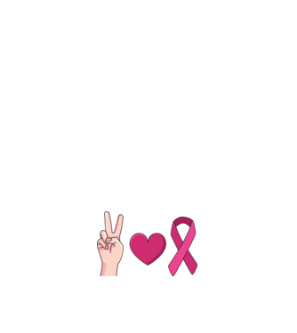 Peace Love lupta împotriva cancerului de sân model negru pe tricou