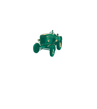 Tractor vechi model gri pe tricou