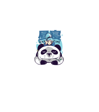 Anime Panda relaxare model alb pe tricou