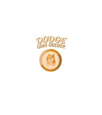 Doge Coin Holder model negru pe tricou
