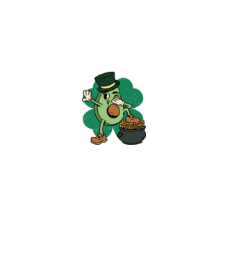 Avocado St. Patrick DAB model alb pe tricou