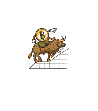 Taur Bitcoin model gri pe tricou