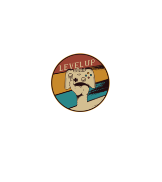 Level up - Trecere nivel Gamer model negru pe tricou