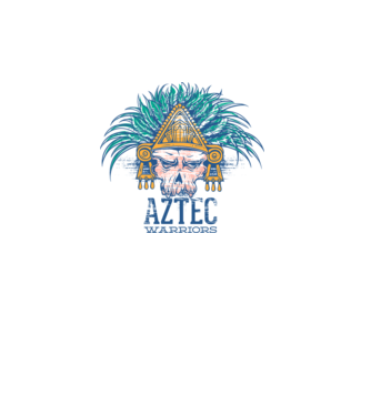 Aztec Warriors model alb pe tricou