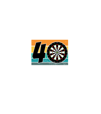 'I''m not 40 I''m double 20 darts birthday' model negru pe tricou