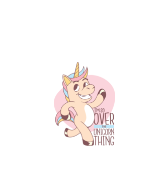 Am trecut de mult peste perioada de Unicorn model alb pe tricou