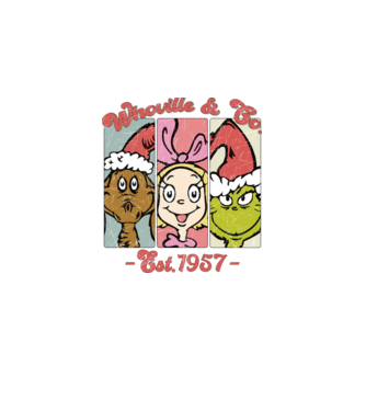 Whoville & Co. - Grinch model alb pe tricou