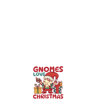 Gnomes LOVE Christmas model alb pe tricou