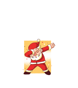 Santa DAB Moș Crăciun model alb pe tricou