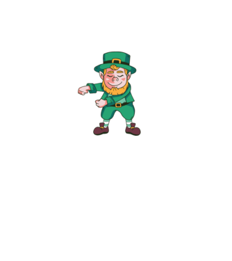 Leprechaun Floss - St. Patrick DAB dans model verde pe tricou