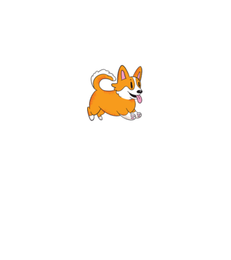 Tată de Corgi model negru pe tricou