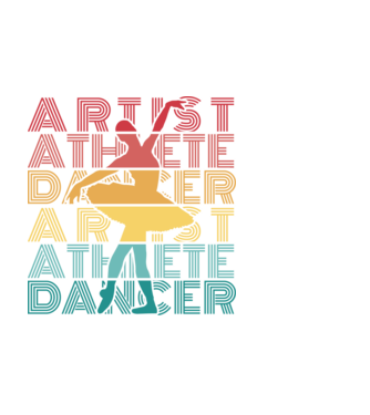 Dansatoare de balet model alb pe tricou