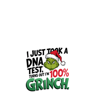 Grinch DNA test model alb pe tricou