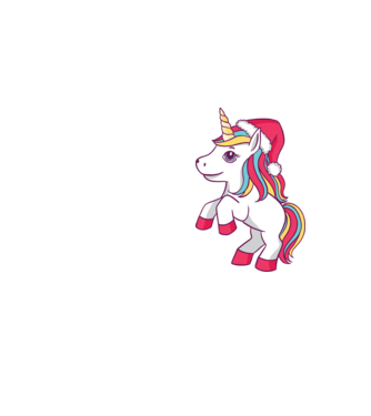Unicorn de Crăciun model galben neon pe tricou