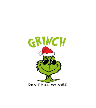 Grinch - Don't kill my vibe model albastru închis pe tricou