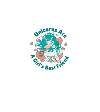 Unicornii sunt cei mai buni prieteni ai fetelor model alb pe tricou
