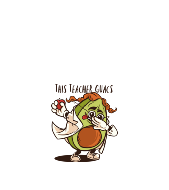 Profesor Avocado DAB model portocaliu pe tricou