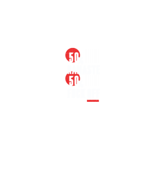 50 Namaste, 50 Fuck Off model negru pe tricou