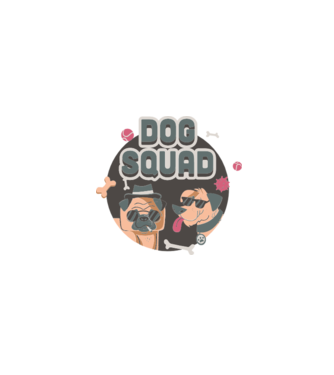 Dog squad model alb pe tricou