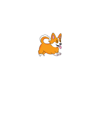 Tată de Corgi model negru pe tricou