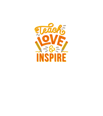 Teach Love Inspire pentru profesori model alb pe tricou