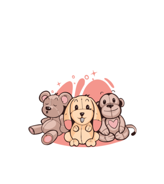 Animale Teddy model alb pe tricou